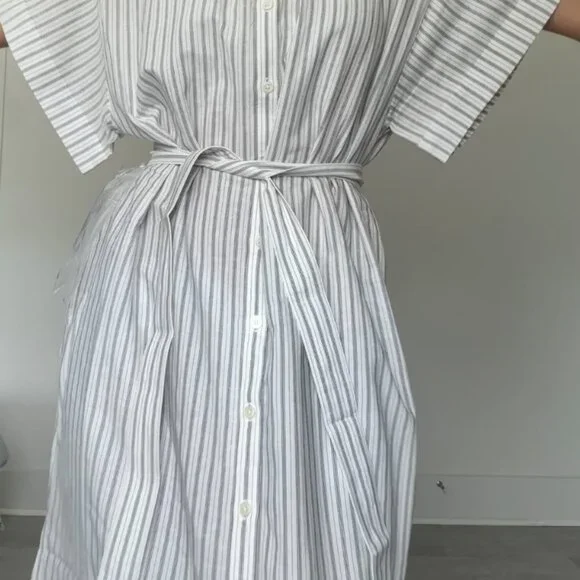 Linen Blend Relaxed Fit Dress - Picture 4 of 9